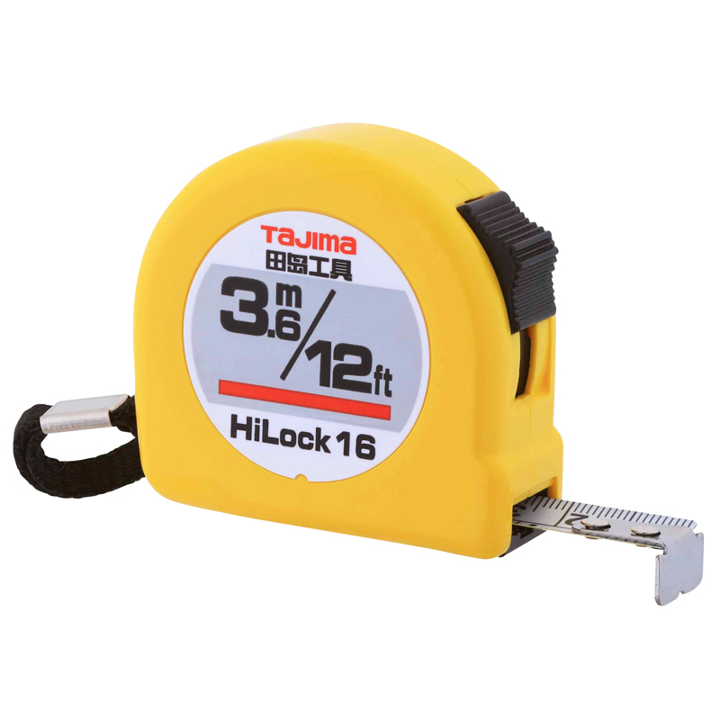 HI-LOCK 16-3.6M 卷尺 黄色 FT/M 公英制卷尺16毫米宽长3.6米